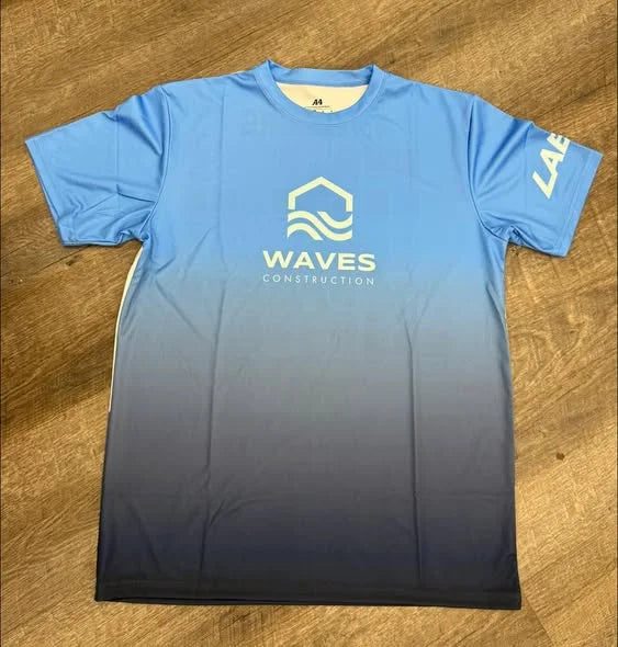 Waves Construction ombre staff shirt